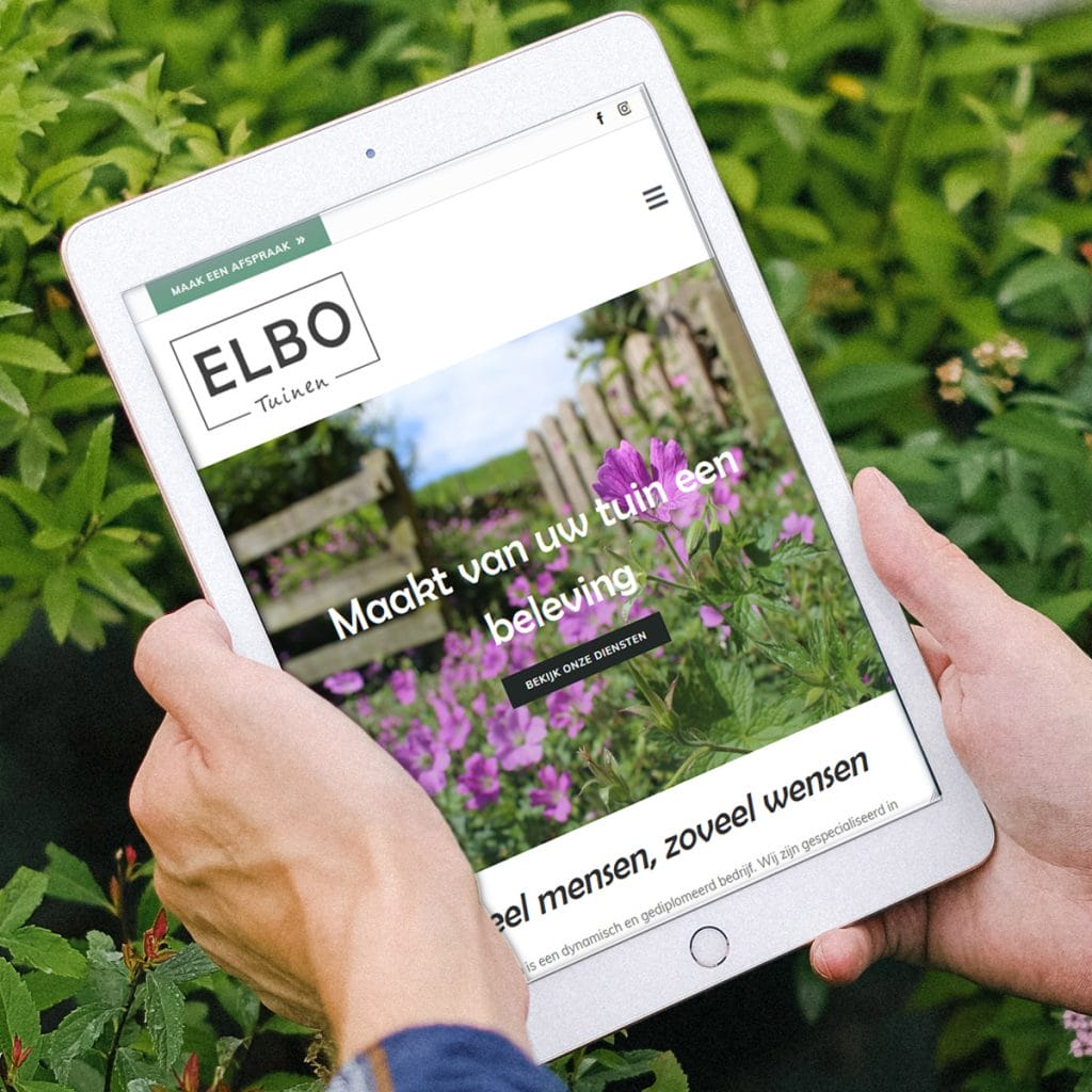 ELBO Tuinen website