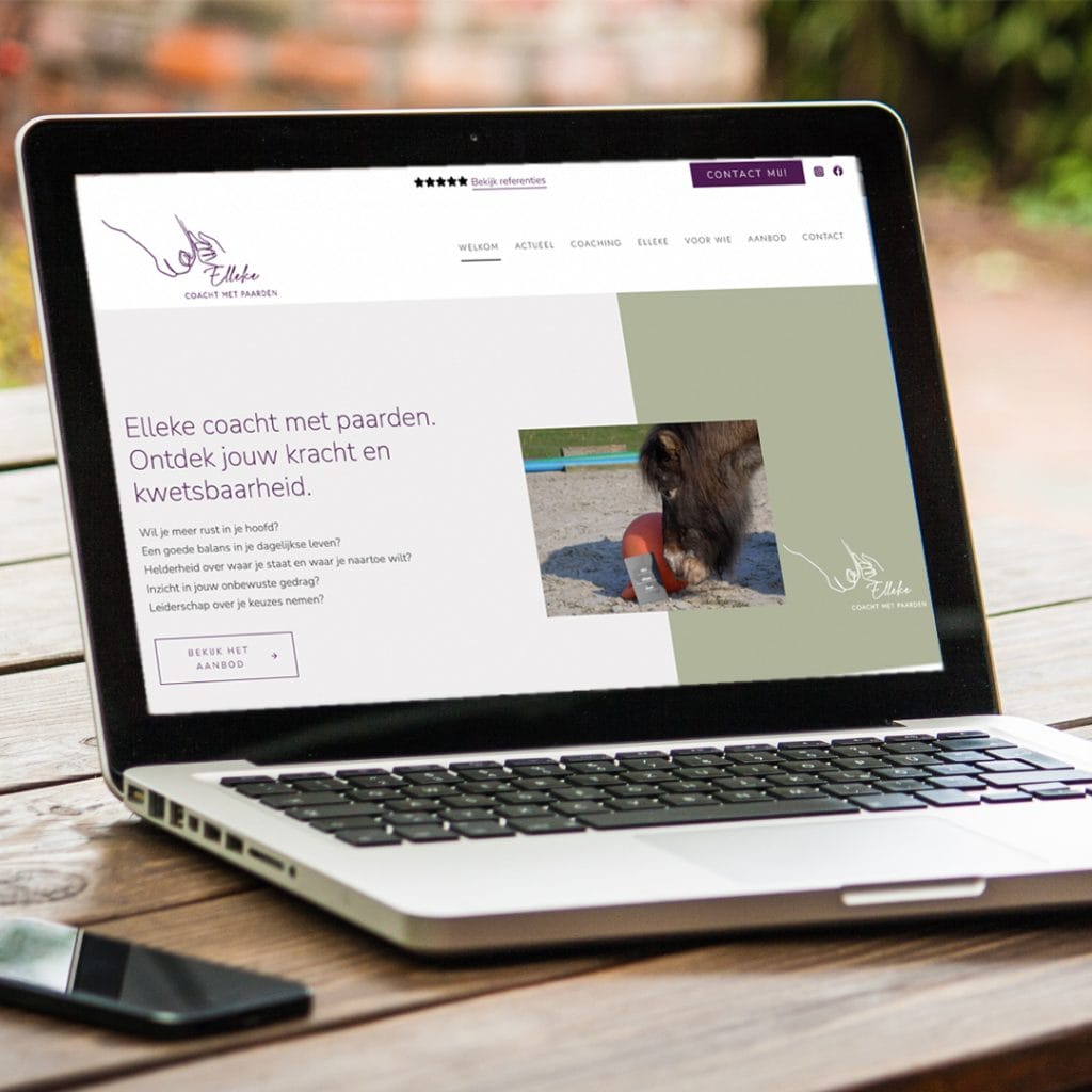 Elleke coacht met paarden WordPress website